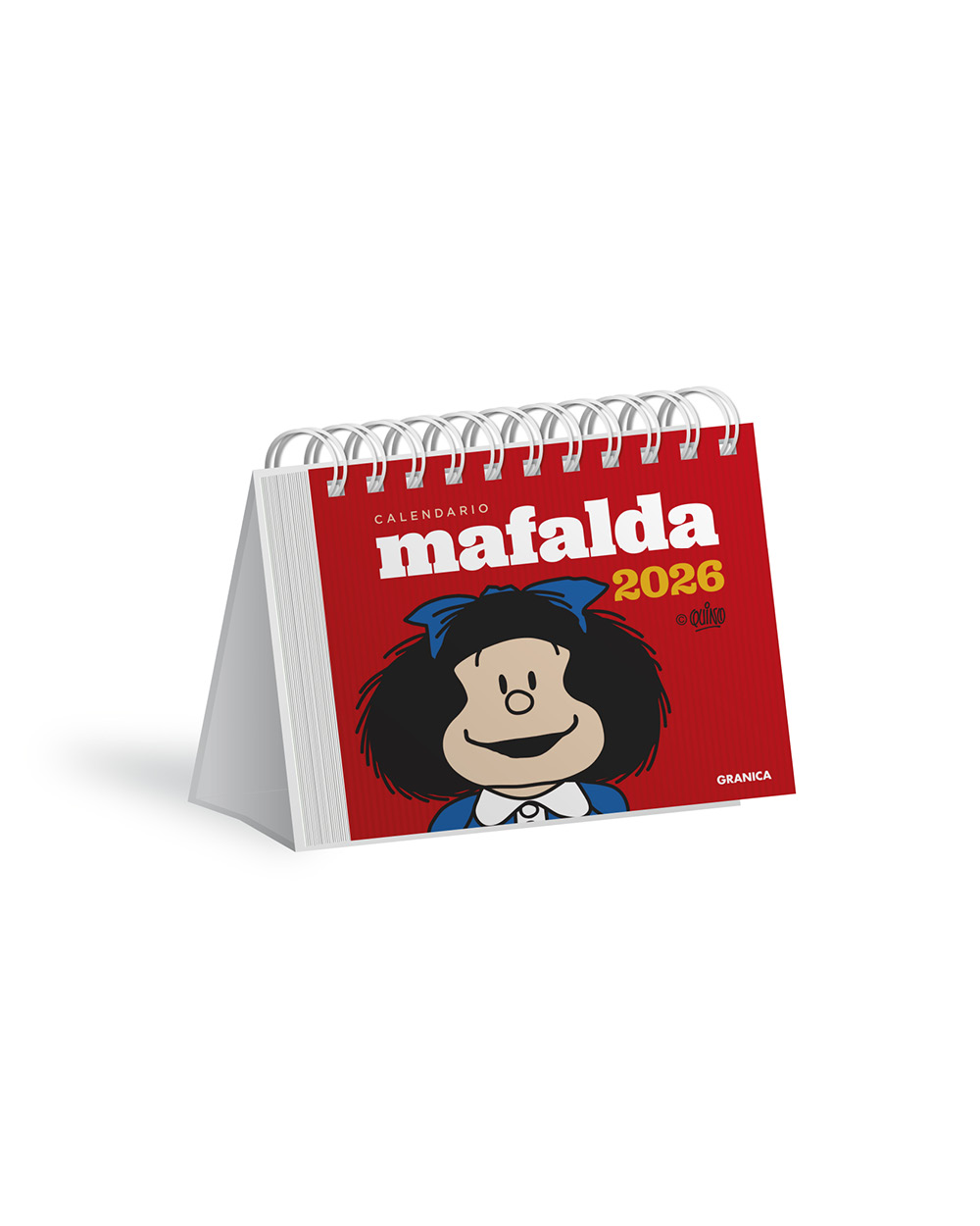 Mafalda 2026 Calendario Escritorio - Rojo